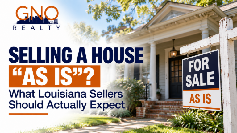 Selling a house as is in Louisiana - GNO Realty
